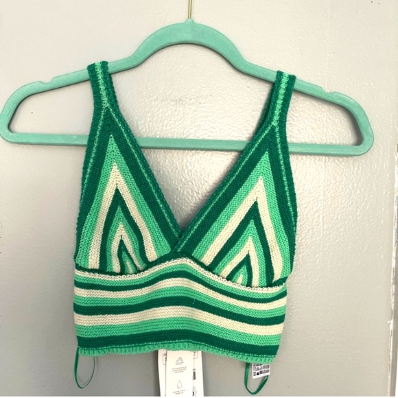NWT Zara green crochet tank top Size Small - Picture 2 of 6